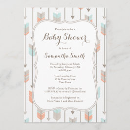 Invitación tribal de Baby Shower del muchacho de