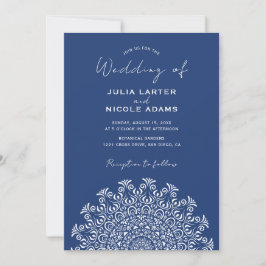 Invitación Tribal Folk Country Culture Crest Mandala Wedding
