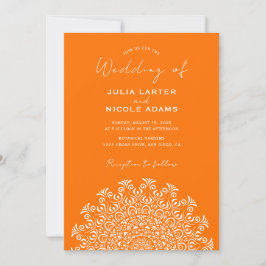 Invitación Tribal Folk Country Culture Crest Mandala Wedding