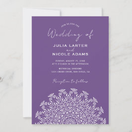 Invitación Tribal Folk Country Culture Crest Mandala Wedding