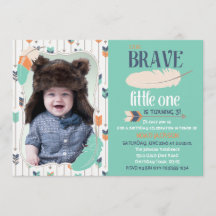 Invitación tribal valiente de la foto del