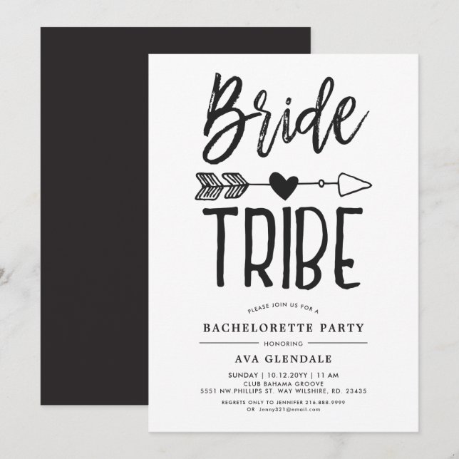 Invitación Tribuna de novia| Bachelorette (Anverso / Reverso)