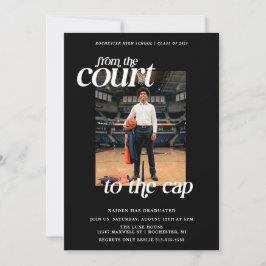 Invitación Tribunal de Graduación de Baloncesto Negro para la
