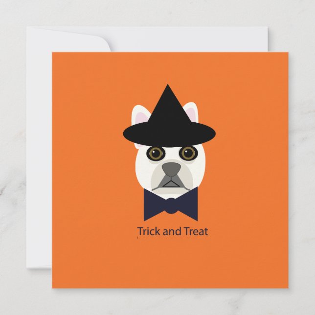 INVITACIÓN TRICK AND TREAT FRENCHIE (Anverso)