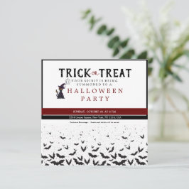 Invitación Trick De Halloween O Trato La Aterradora Customa D