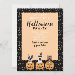 Invitación Trick O Tratamiento De Bulldoges Franceses De Hall