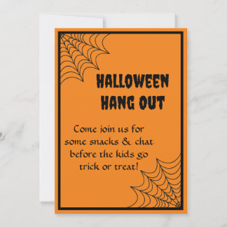 Invitación Trick o trato de Halloween con Spiderweb