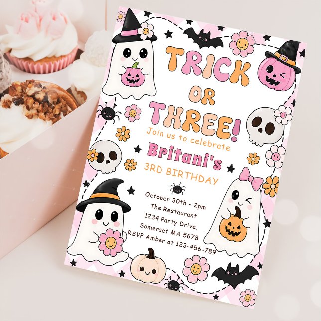 Invitación Trick or Three Halloween cumpleaños 3º Fiesta Lind (Subido por el creador)