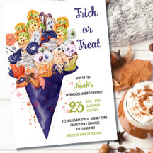 Trick or Treat Witch Hat Halloween Food Birthday