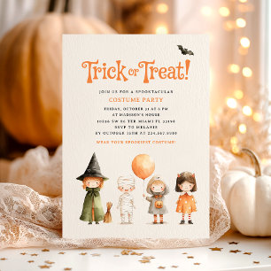 Invitación Trick Trek Fiesta de disfraces de Halloween