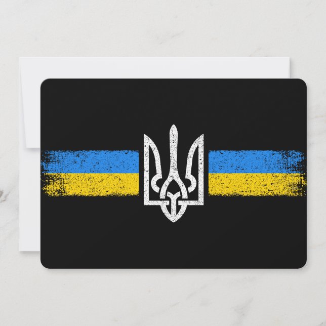 Invitación Tridente de Ucrania - Símbolo de bandera de Ucrani (Anverso)
