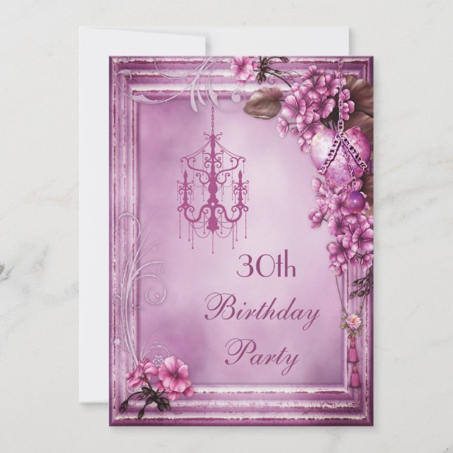Invitación Trigésima fiesta de cumpleaños de la lámpara, del (Anverso)