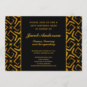 Invitación trigésimo Cena y baile elegantes de la fiesta de