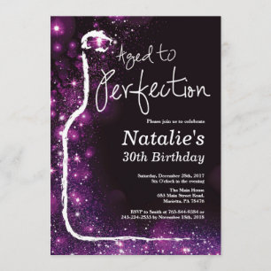 Invitación trigésimo Cumpleaños del vino envejecido a la