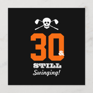 Invitación trigésimo ¡Golf de la fiesta de cumpleaños -