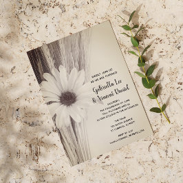 Invitación Trigo seco y Boda de la granja rural Daisy