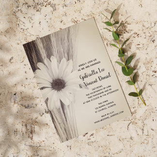 Invitación Trigo seco y Boda de la granja rural Daisy