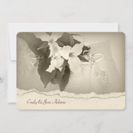 Invitación Trillium en sepia Boda Vow Renovación