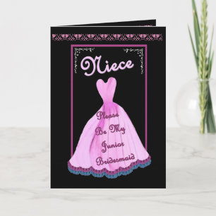 Invitación Trimestre florido de la niñera júnior PINK Gown
