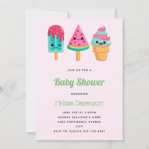 Invitación Trío de Helado Delicioso Fiesta de Verano para el 