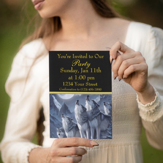 Invitación Trio de Lobos en la Cima de Medianoche (Subido por el creador)