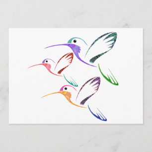 Invitación Trío del colibrí del remiendo