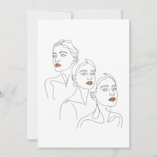 Invitación Trío Femenino de Arte de Línea