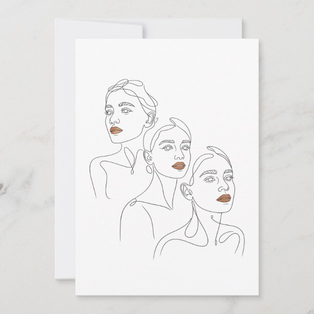 Invitación Trío Femenino de Arte de Línea (Anverso)