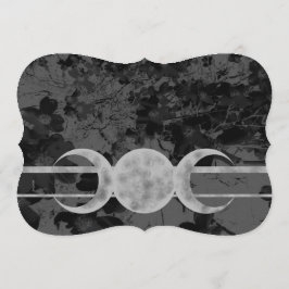 Invitación Triple Gotho Boda floral Moon Ste de ayuno