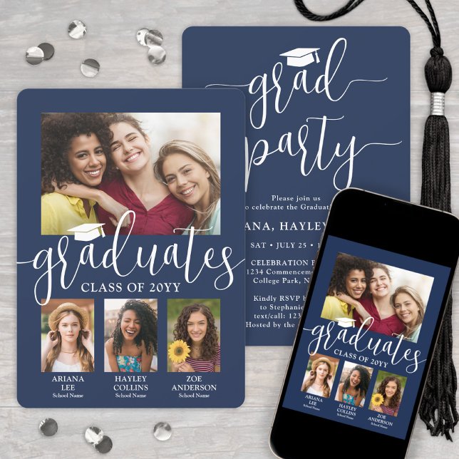 Invitación Triple graduación Fotos de la Marina y la Fiesta d (Subido por el creador)