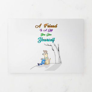Invitación Tríptica Amigo Es Un Regalo Que Te Das Amistad A Los Perros
