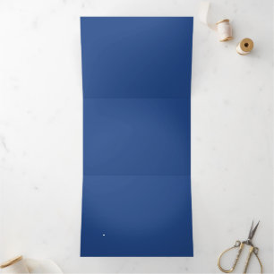 Invitación Tríptica Blank Crea tu propio - Azul profundo