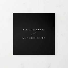 Invitación Tríptica Boda bilingüe inglés de Nuestra Boda