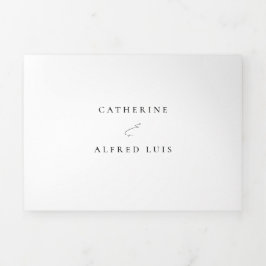 Invitación Tríptica Boda bilingüe inglés de Nuestra Boda Tri