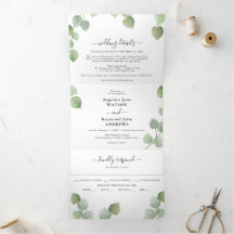 Boda clásica de eucalipto verde y dorado