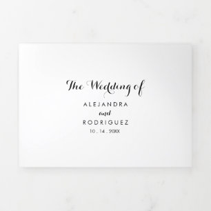 Invitación Tríptica Boda de caligrafía moderna