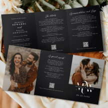 Boda de código RSVP QR de todo en uno moderno