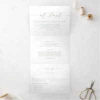 Boda De Guión Minimalista Verde De Último Mareo