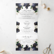 Boda elegante de la Marina y Floral Blanca