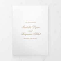 Boda formal elegante de oro tradicional