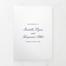 Boda formal elegante tradicional púrpura