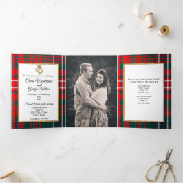Invitación Tríptica Boda fotográfico Personalizado de Clan Wilson