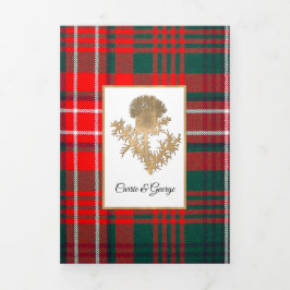 Invitación Tríptica Boda fotográfico Personalizado de Clan Wilson