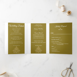 Invitación Tríptica Boda Gilded Elegance