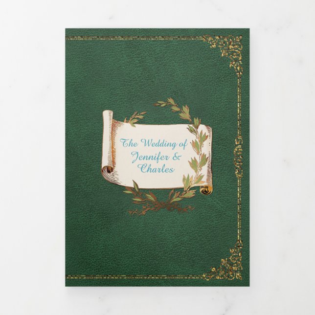 Invitación Tríptica Boda Renaissance Fairytale Foto (Foto de portada)