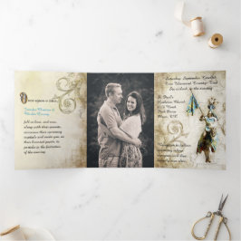 Invitación Tríptica Boda Renaissance Fairytale Foto