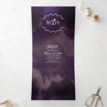 Bodas con pinceladas de glamour negro violeta abst
