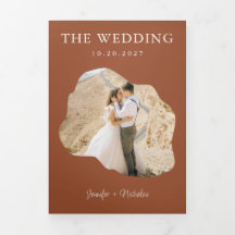 Boho Terracotta Wedding RSVP Detalles del código Q