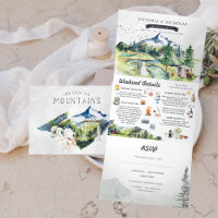 Bosque del Río Rústico de las Montañas | Boda ilus