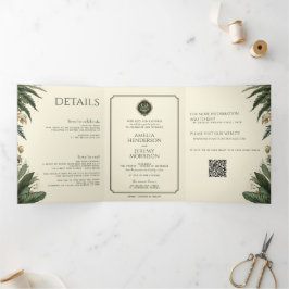 Invitación Tríptica Bosque encantado de la época de la cosecha